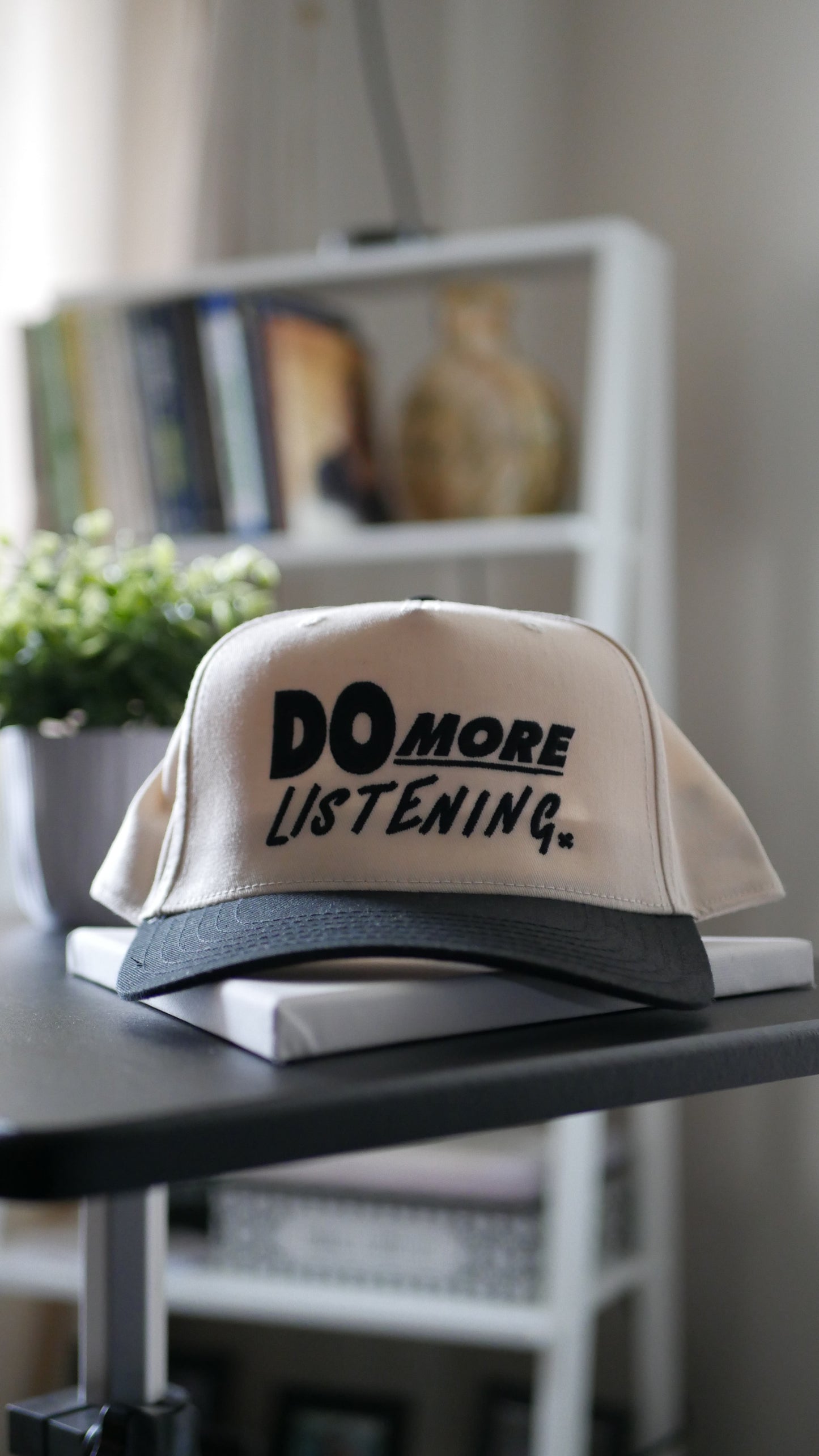 Do More Listening two-tone hat